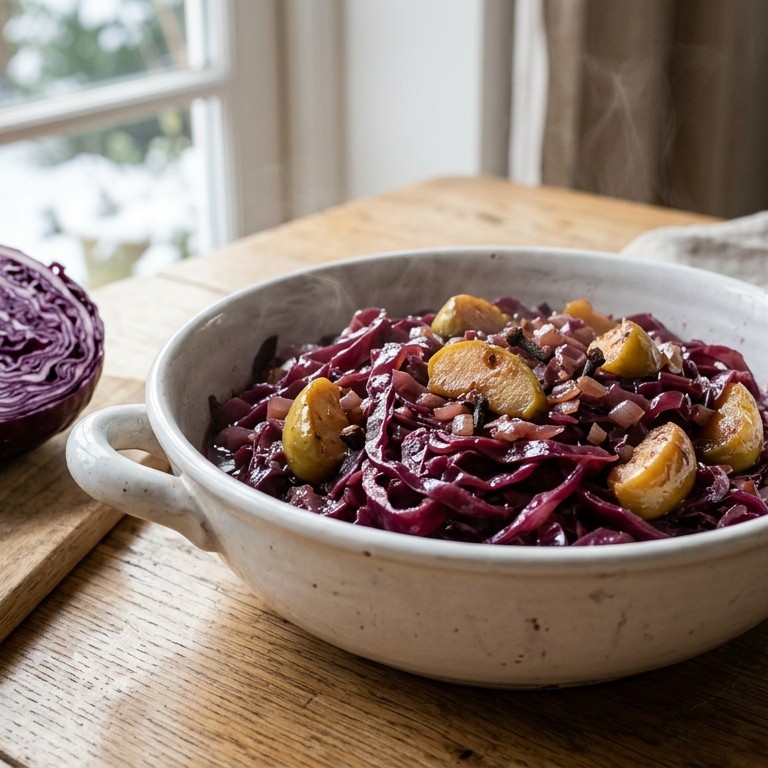 Rode kool met  appeltjes recept