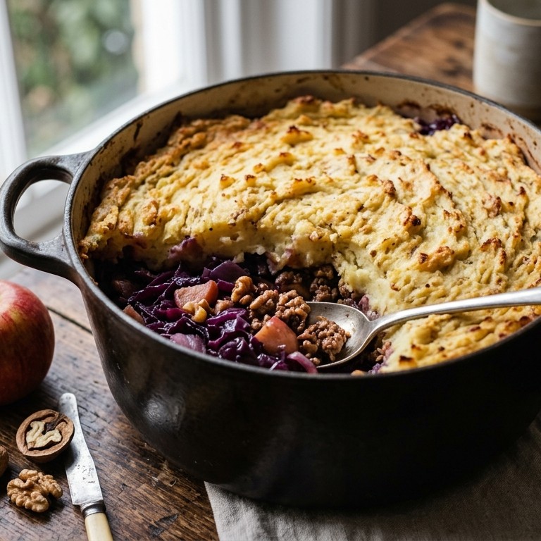Rode kool uit de oven met appel en walnoten recept