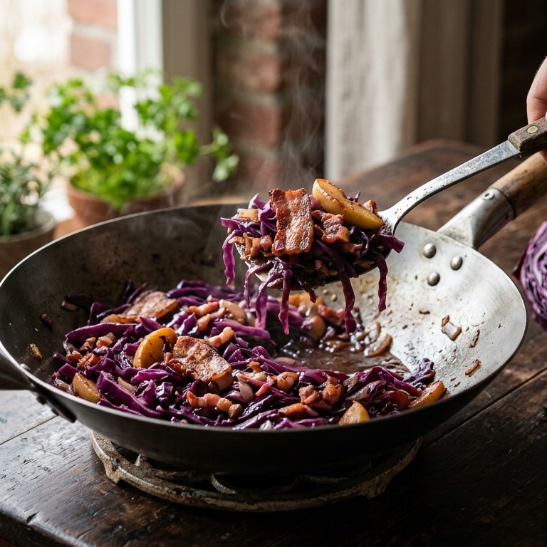 Rode koolschotel uit de wok recept