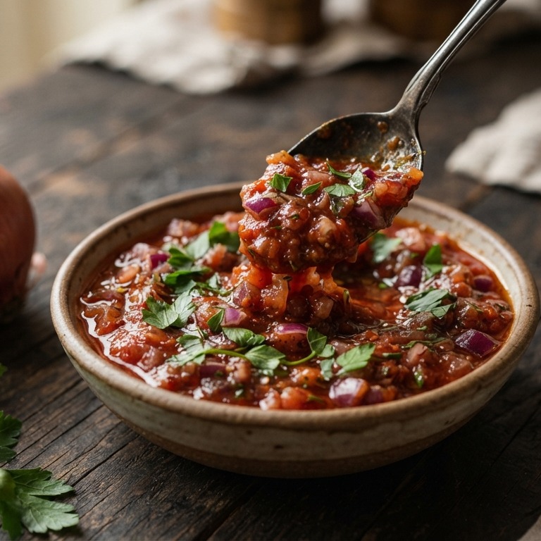 Rode uiensaus (voor bij de shoarma) recept