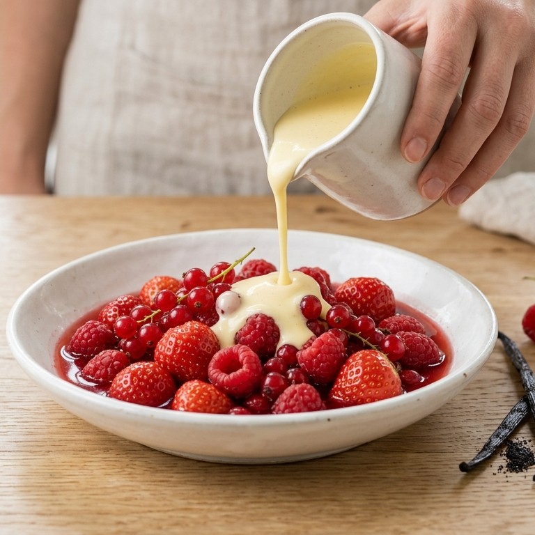 Rode vruchten met vanillesaus recept