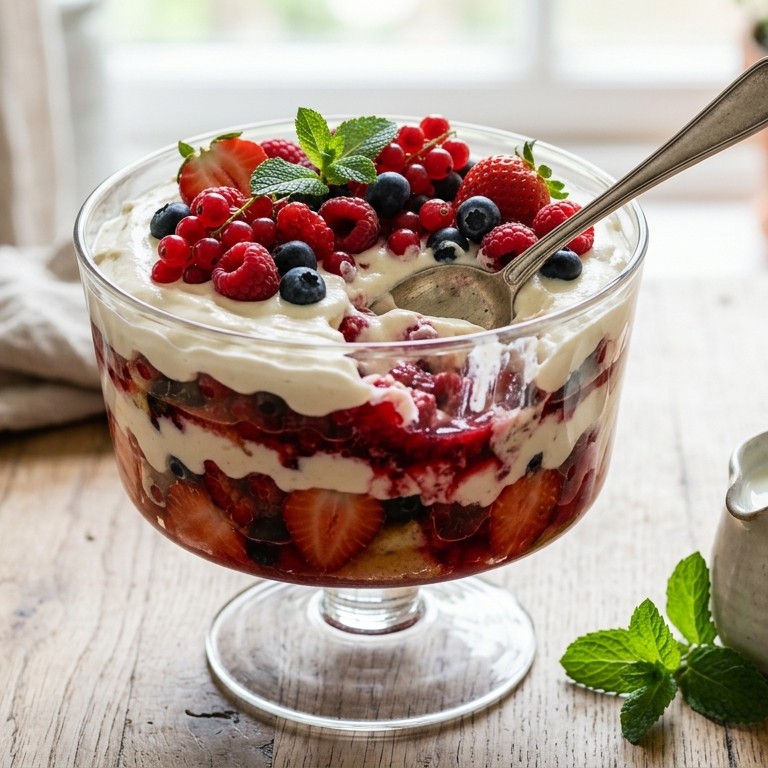 Rode vruchtentrifle recept