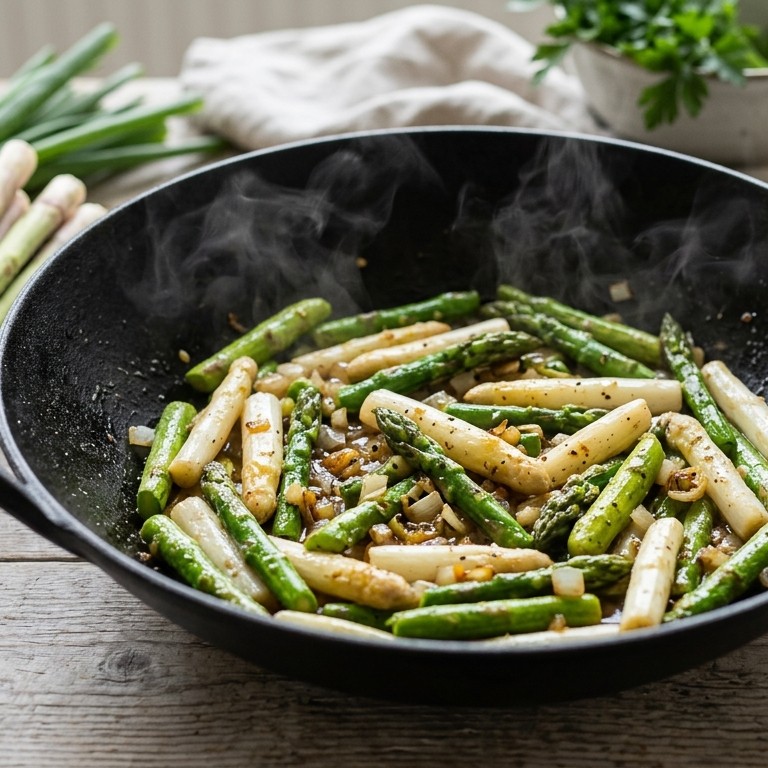 Roerbak asperges recept