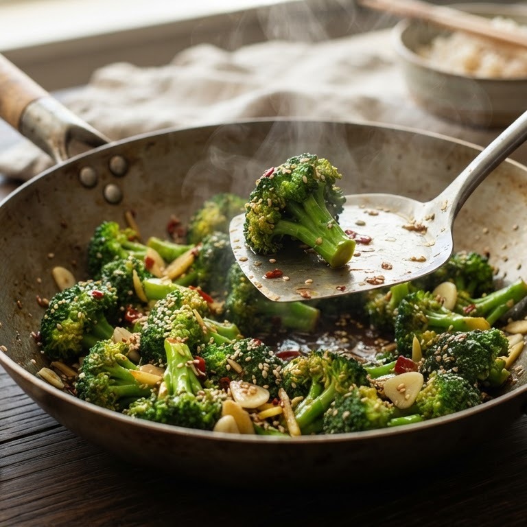 Roerbak broccoli met gember en knoflook recept