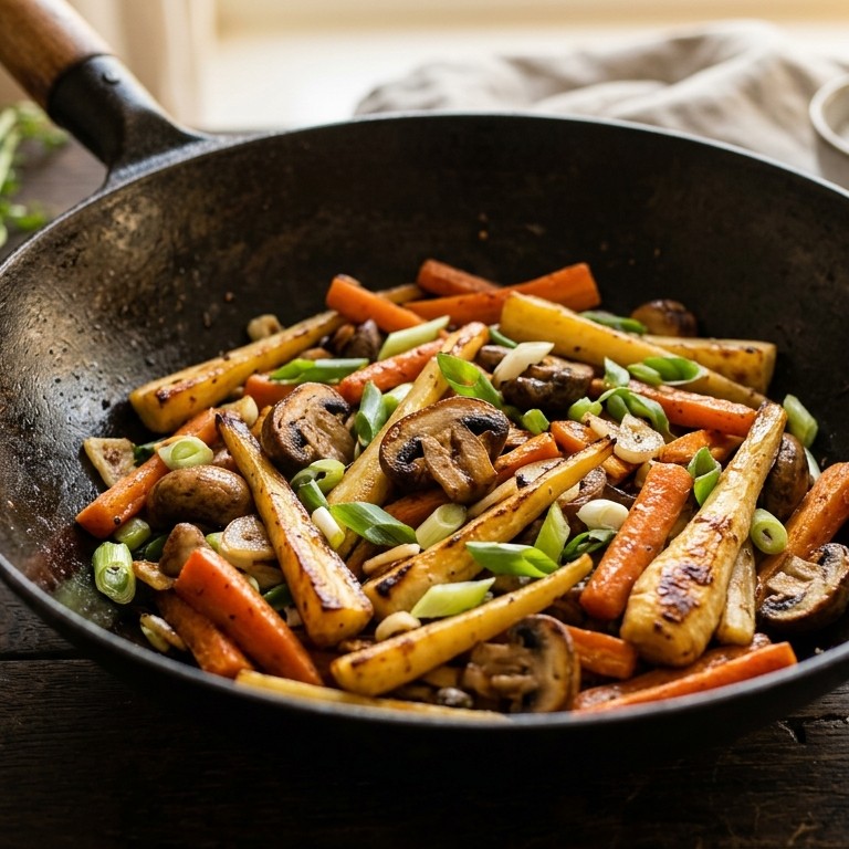 Roerbakschotel met pastinaak recept