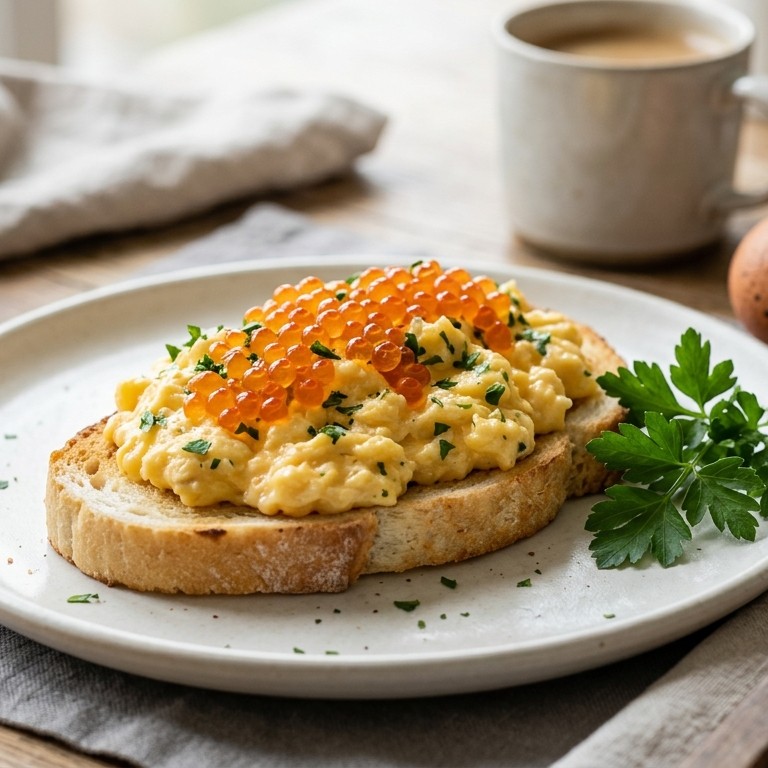 Roerei met zalmeitjes recept