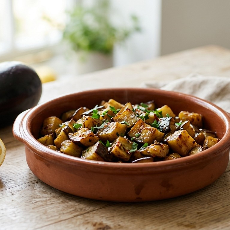 Roergebakken aubergine recept