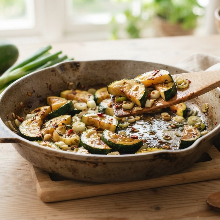 Roergebakken courgette recept