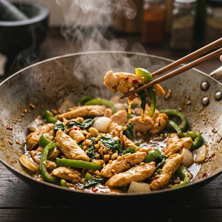 Roergebakken Oosterse kip recept
