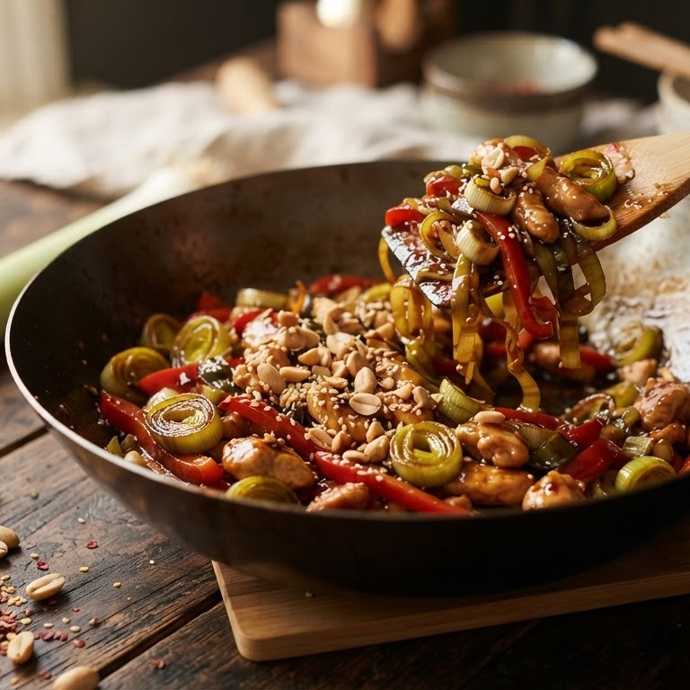 Roergebakken prei met paprika recept