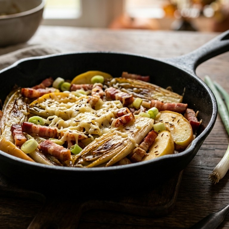 Roergebakken witlof met bacon en appel voor 2 personen recept