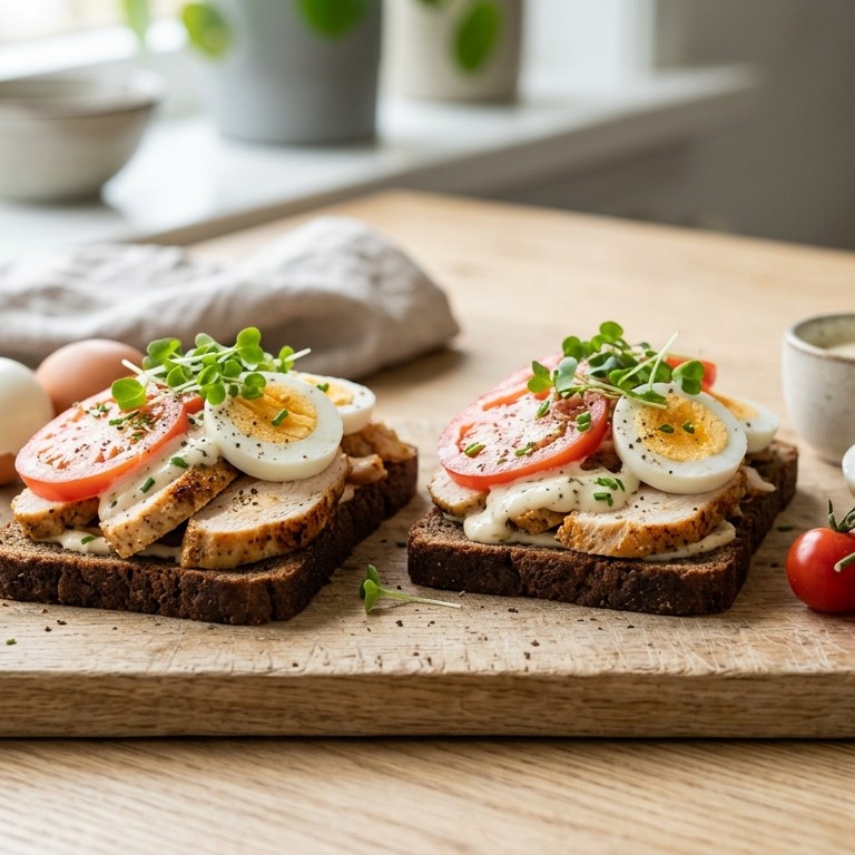 Roggebrood met kipfilet recept