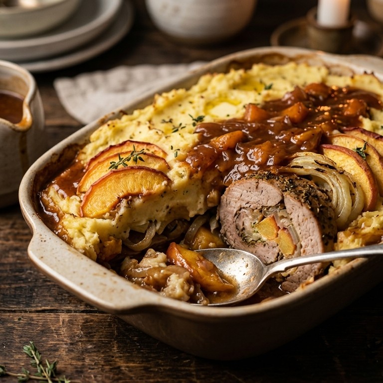 Rolladeschotel met perzik recept