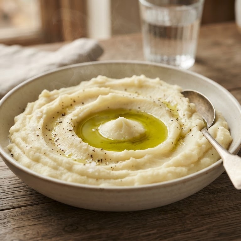 Romige aardappelpuree met olijfolie recept