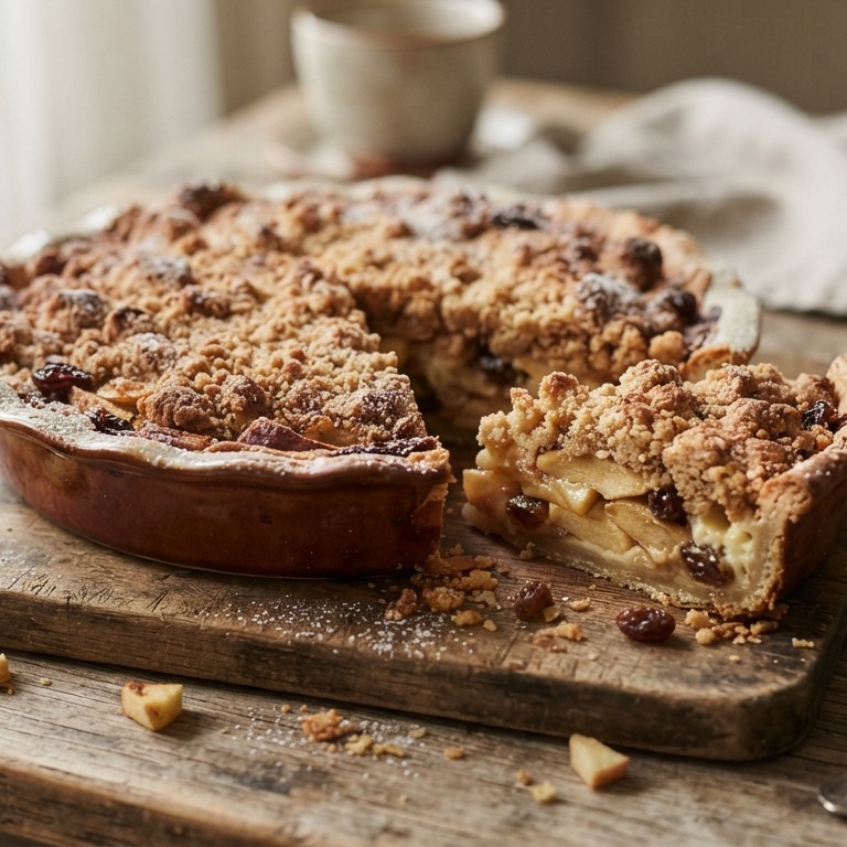Romige Kruimelappeltaart recept