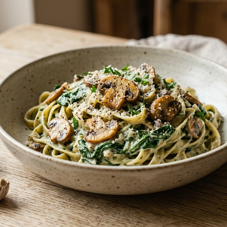 Romige spinaziepasta recept