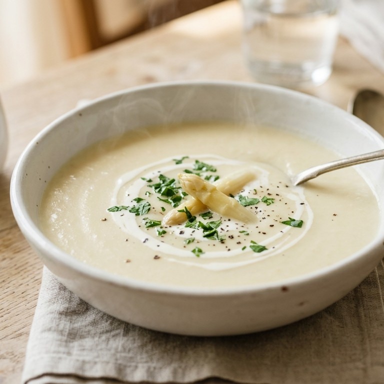 Romige witte aspergesoep recept