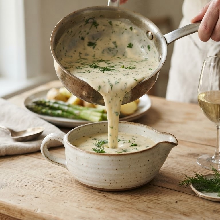 Romige witte wijnsaus recept