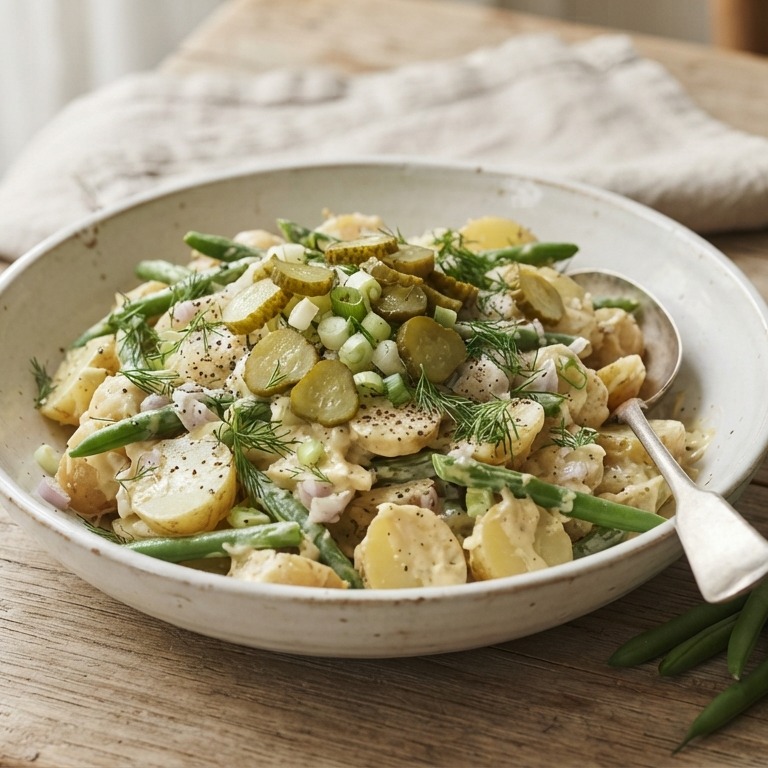 Ronige aardappelsalade met haricots verts recept