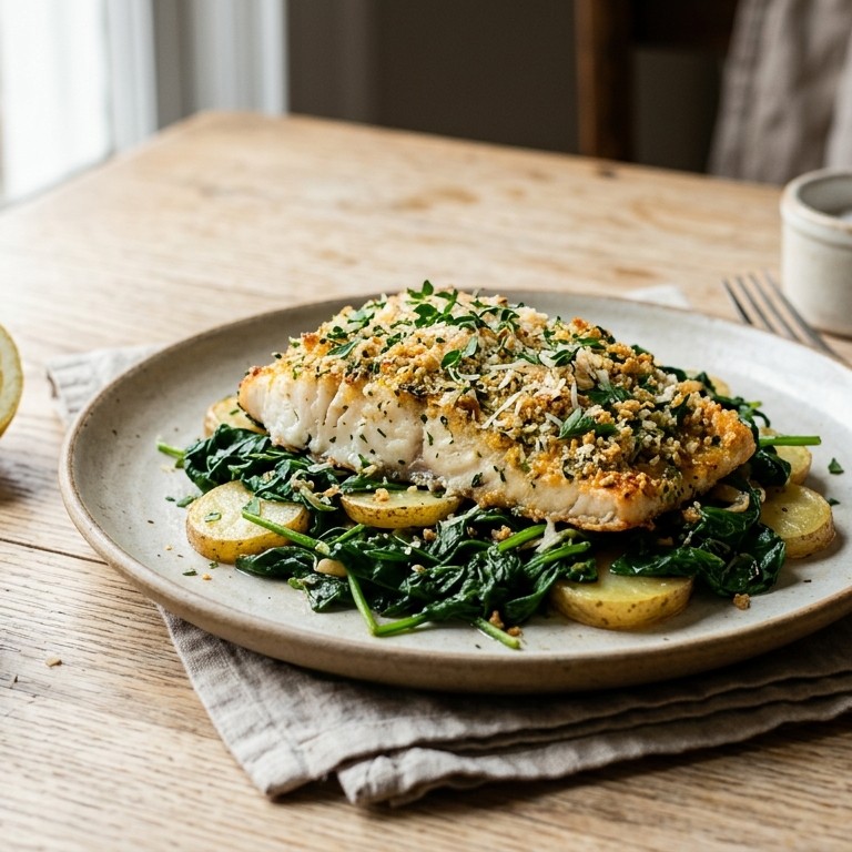Roodbaarsfilet met bladspinazie recept