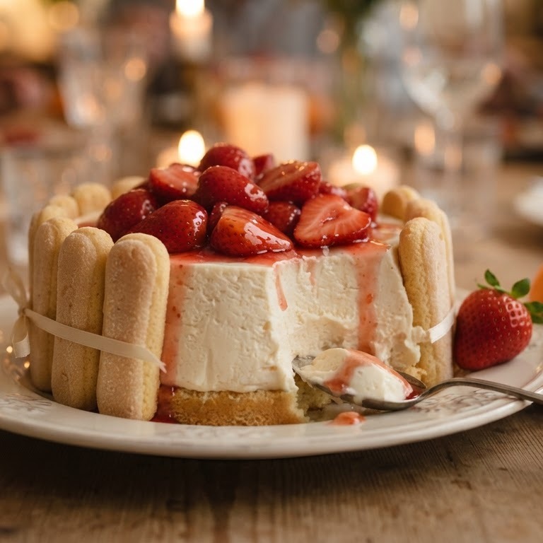 Roompudding met aardbeien recept