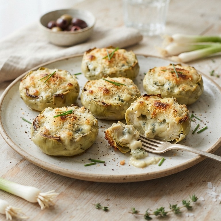 Roquefort in artisjokbodem recept
