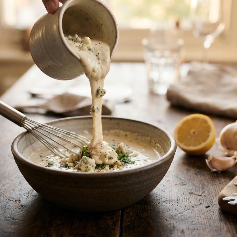 Roquefort-slasaus recept