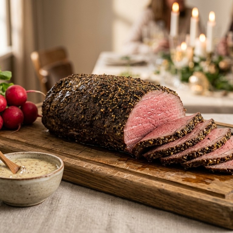Rosbief met mosterd recept