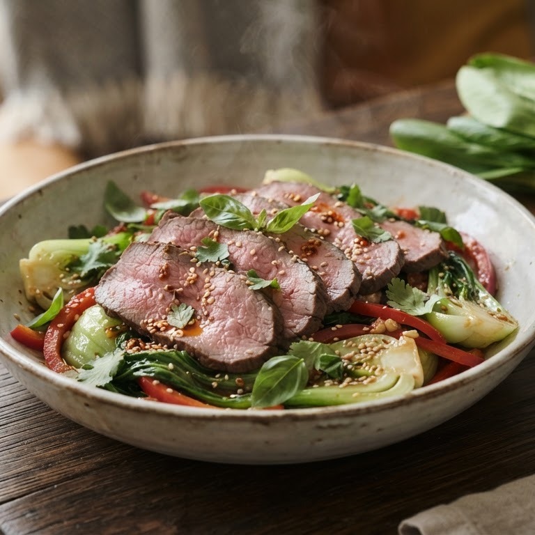 Rosbief met paksoi recept