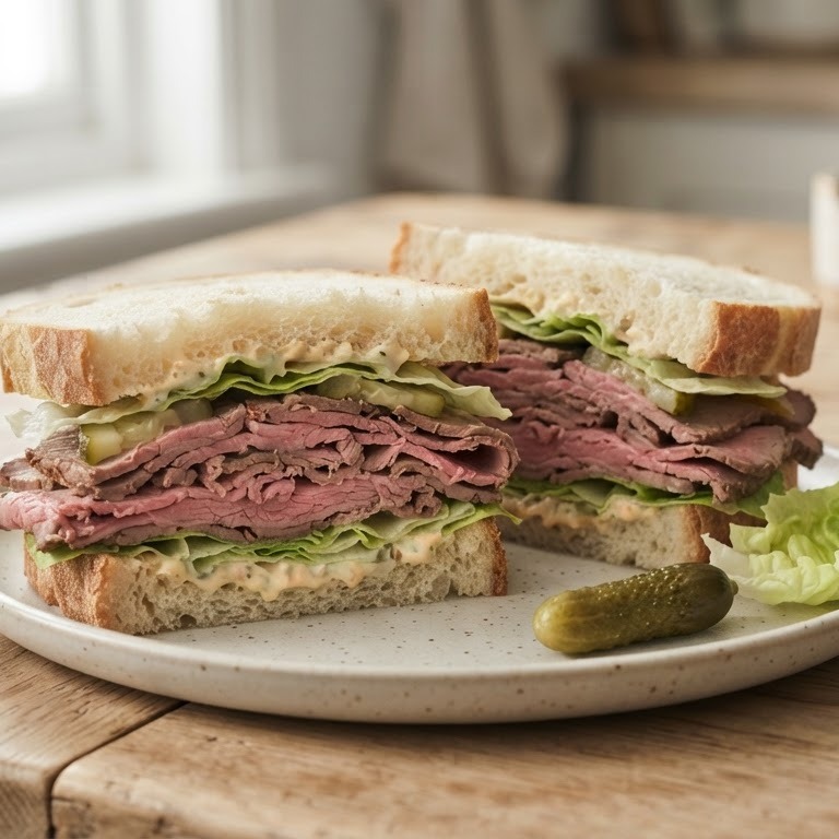 Rosbief-sandwiches recept
