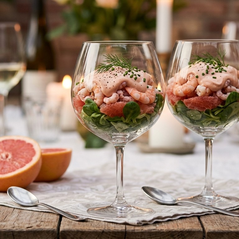 Rose garnalen met grapefruit recept