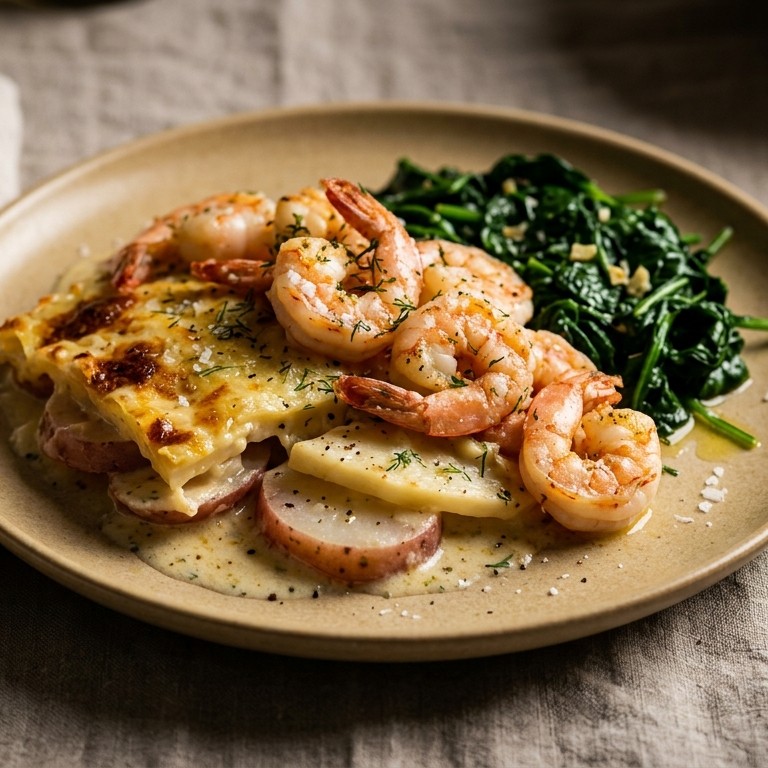 Roseval aux scampi recept