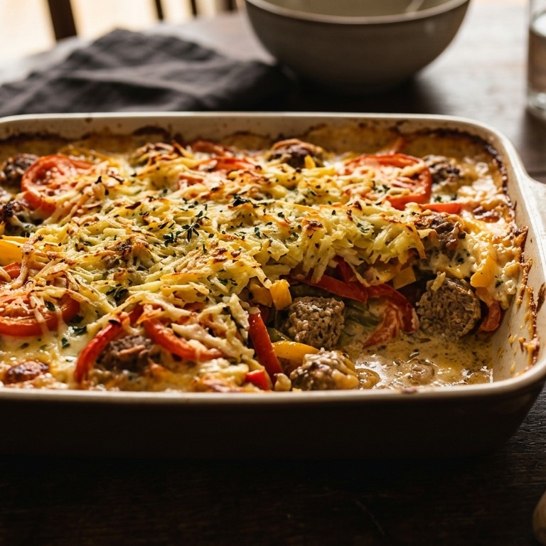 Rösti ovenschotel met paprika recept