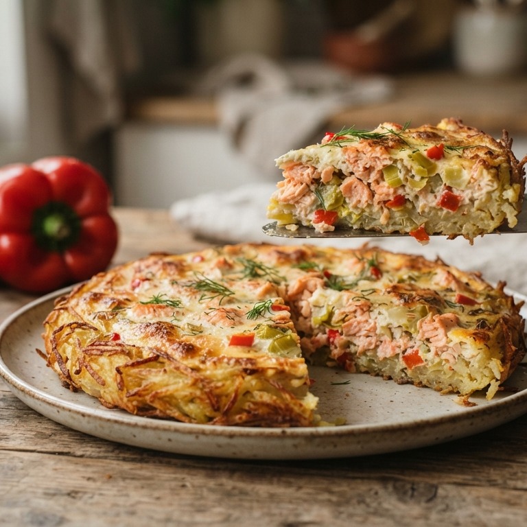 Röstitaart met zalm recept