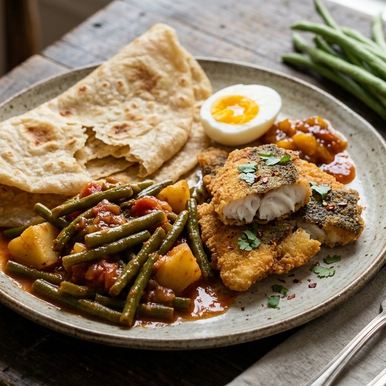 Roti met kousenband en vis recept