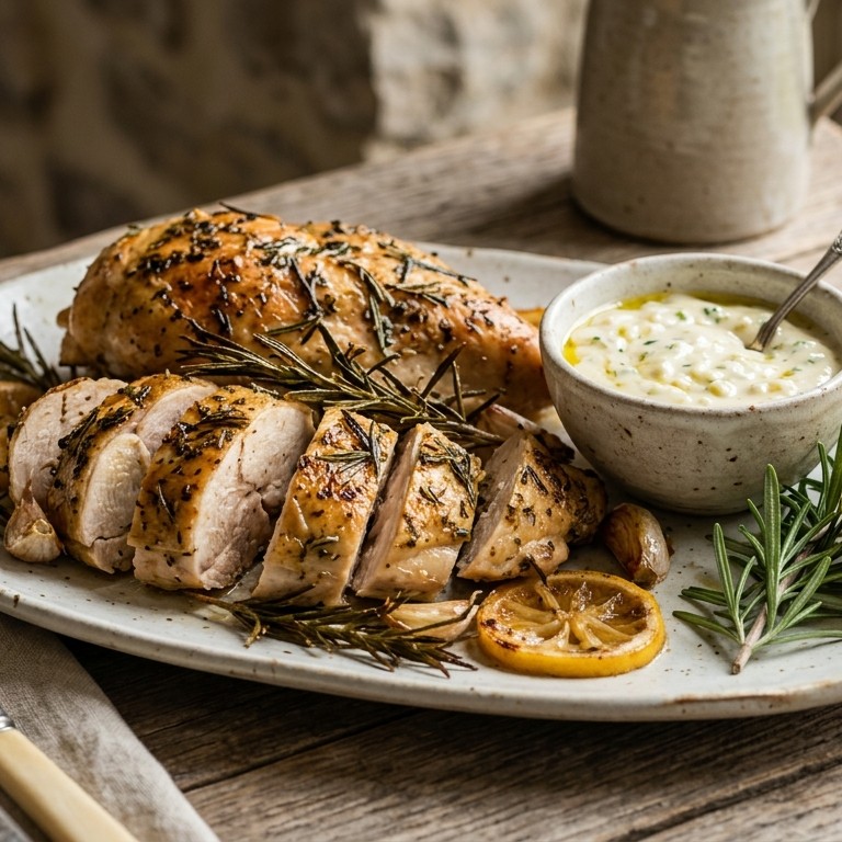 Rozemarijnkip met aioli recept