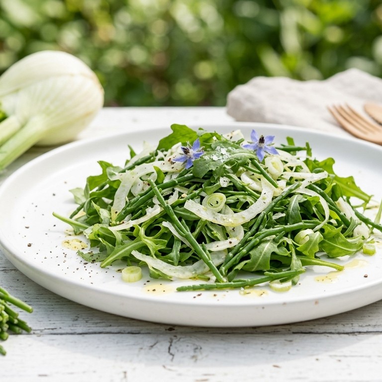 Rucola met zeekraal salade recept