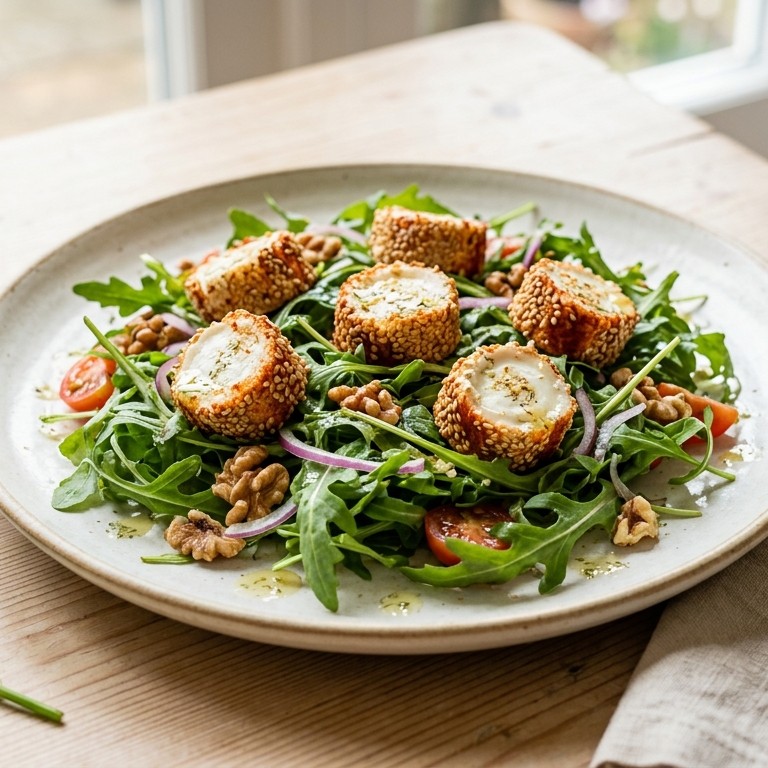 Rucolasalade met geitenkaas recept