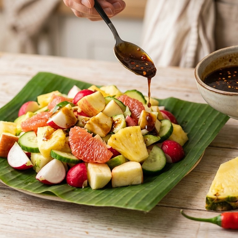Rujak campur (gemengde vruchten) recept