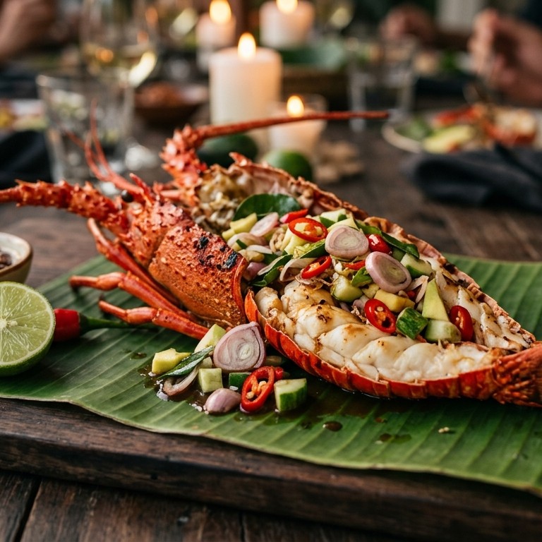 Rujak Udang Karang (kreeft) recept