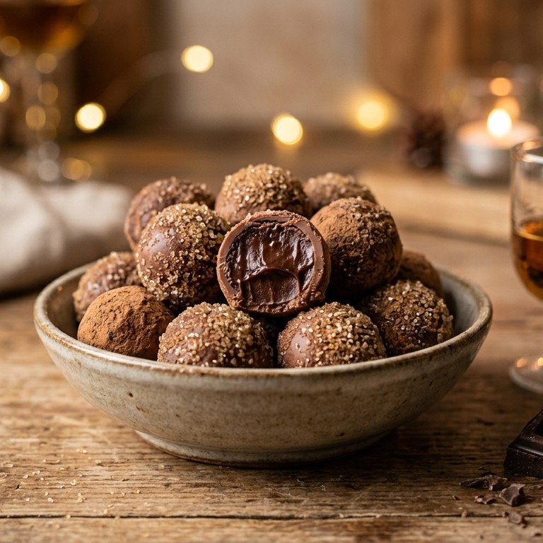 Rum- slagroomtruffels recept