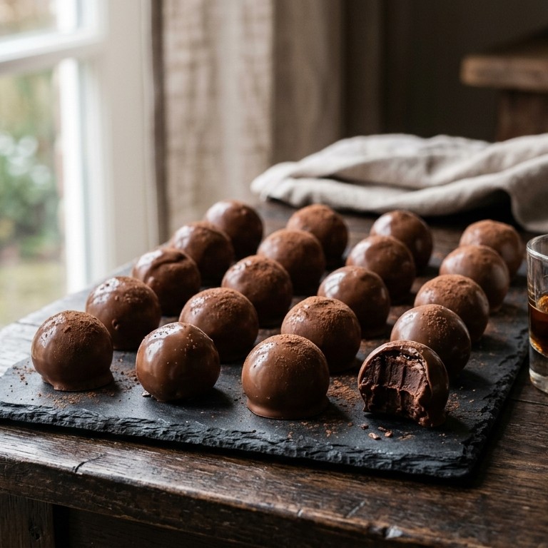 Rumchocolade truffels recept