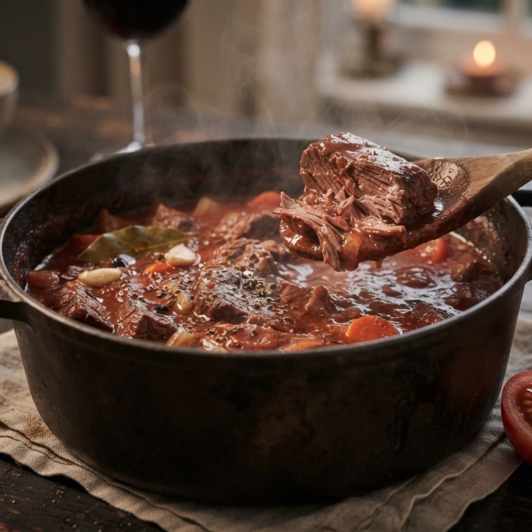 Runderlapjes in tomatensaus recept