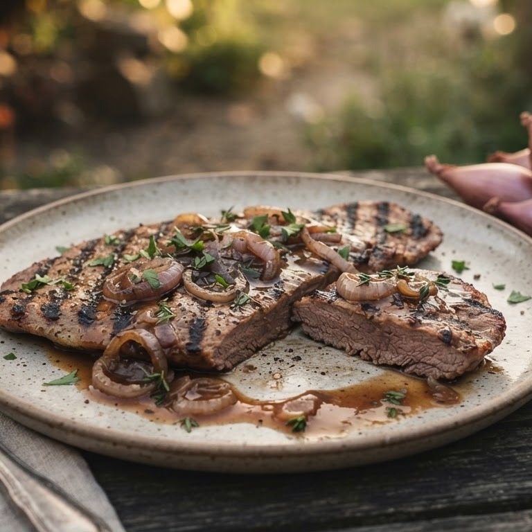 Runderschnitzel met sjalottensaus recept