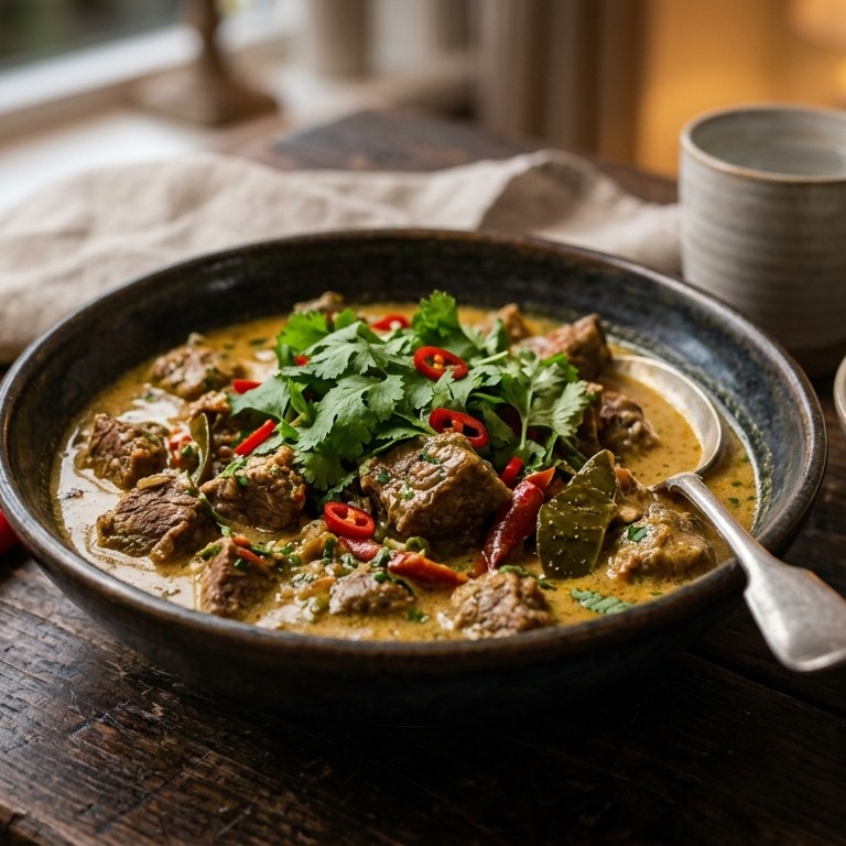 Runderstoof met koriander en kokos recept