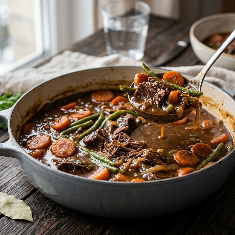 Runderstoofpotje met appelstroop recept