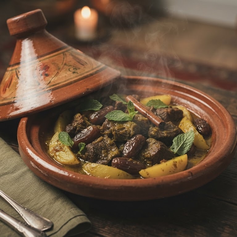 Rundertajine met dadels recept