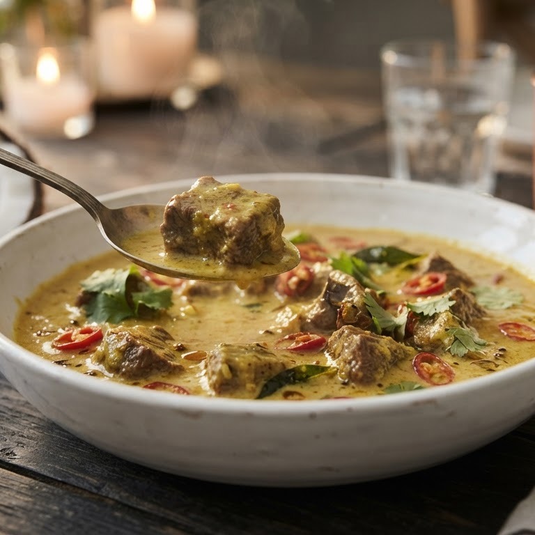 Rundvlees In kerrie kokossaus recept