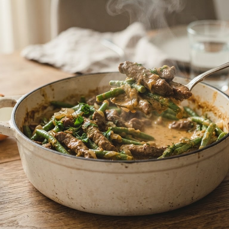Rundvlees met sperziebonen recept