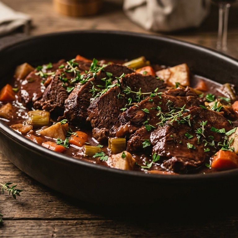 Rundvlees met wijnsaus recept